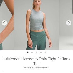 lululemon License to Train Tight Fit Tank Top